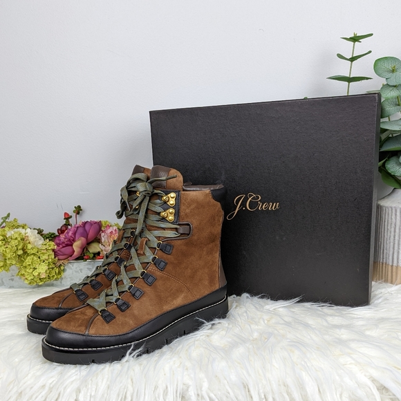 J. Crew Shoes - J. Crew | Lace-Up Boots | Rich Acorn | Size 6